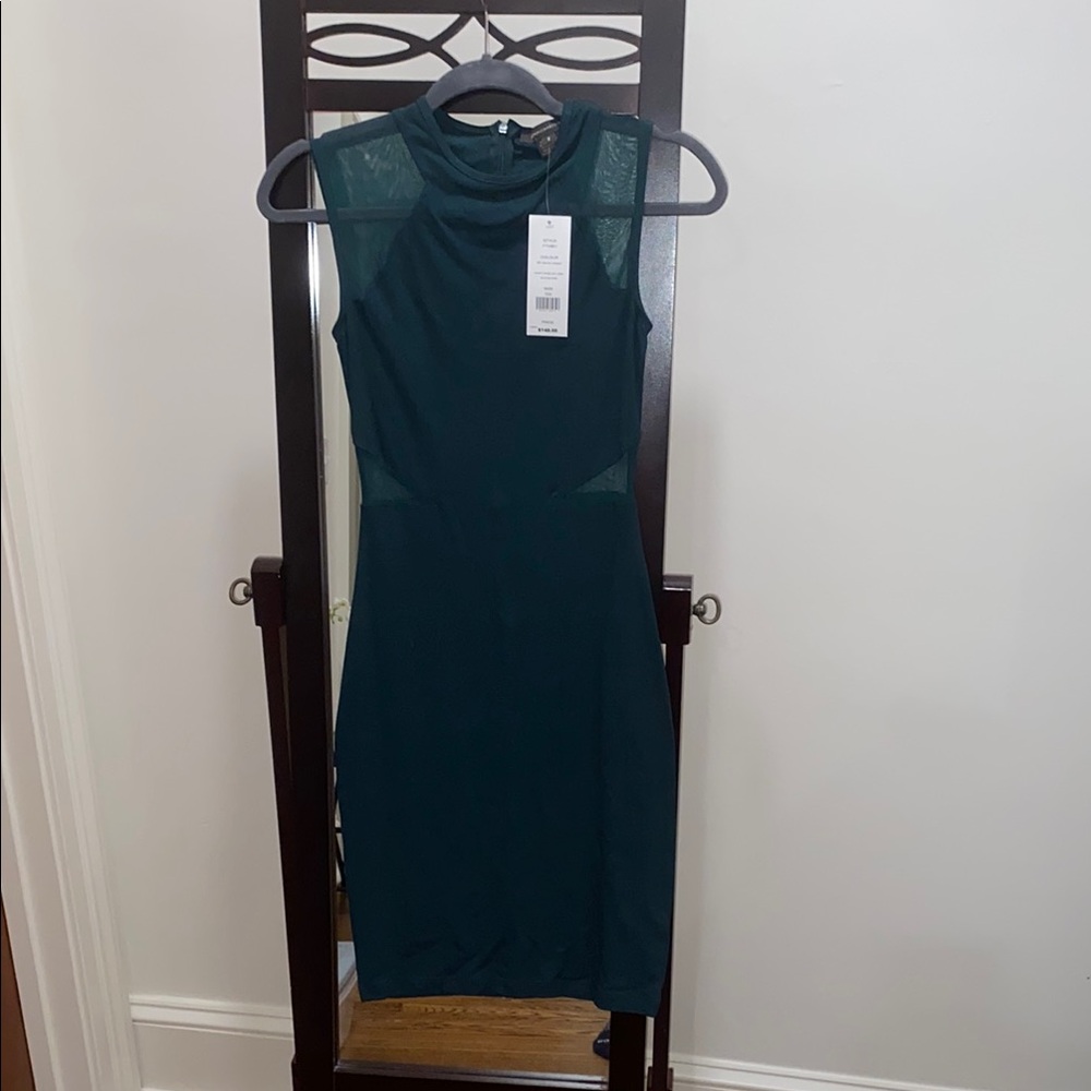 French Connection Midi Sheath Dress in Green